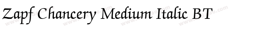 Zapf Chancery Medium Italic BT字体转换